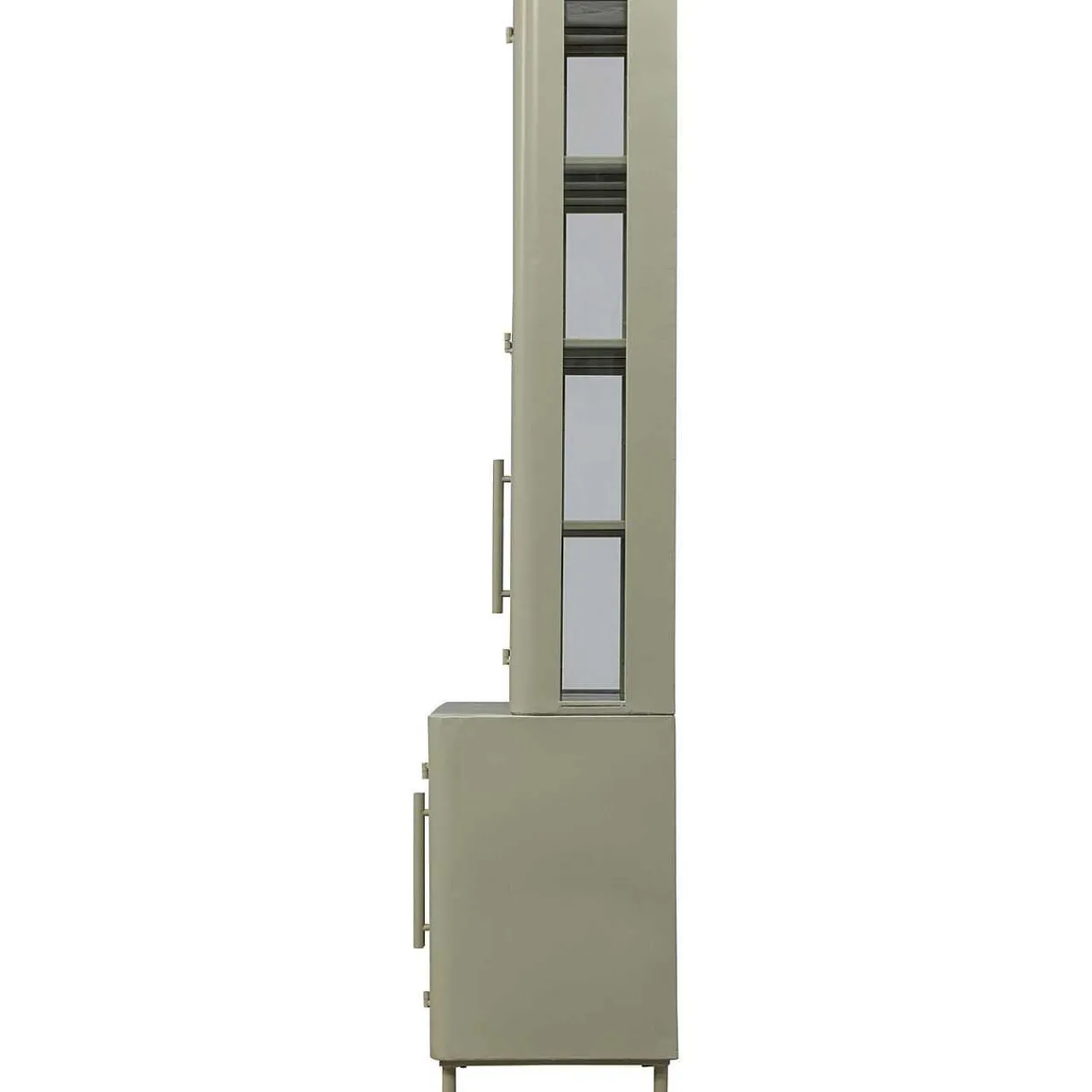 mutoni living Vitrinenschrank Unlock Metall Greige 210X110> Vitrinen