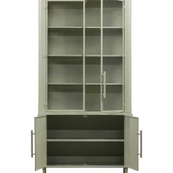 mutoni living Vitrinenschrank Unlock Metall Greige 210X110><noscript><img width=