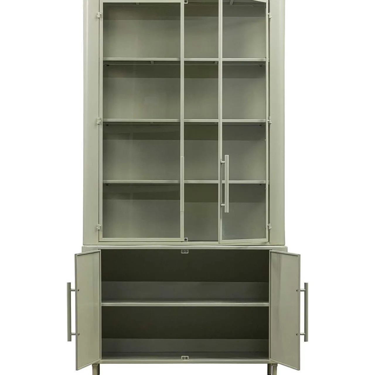 mutoni living Vitrinenschrank Unlock Metall Greige 210X110> Vitrinen