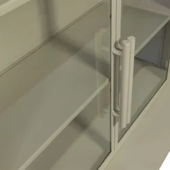 mutoni living Vitrinenschrank Unlock Metall Greige 210X110><noscript><img width=