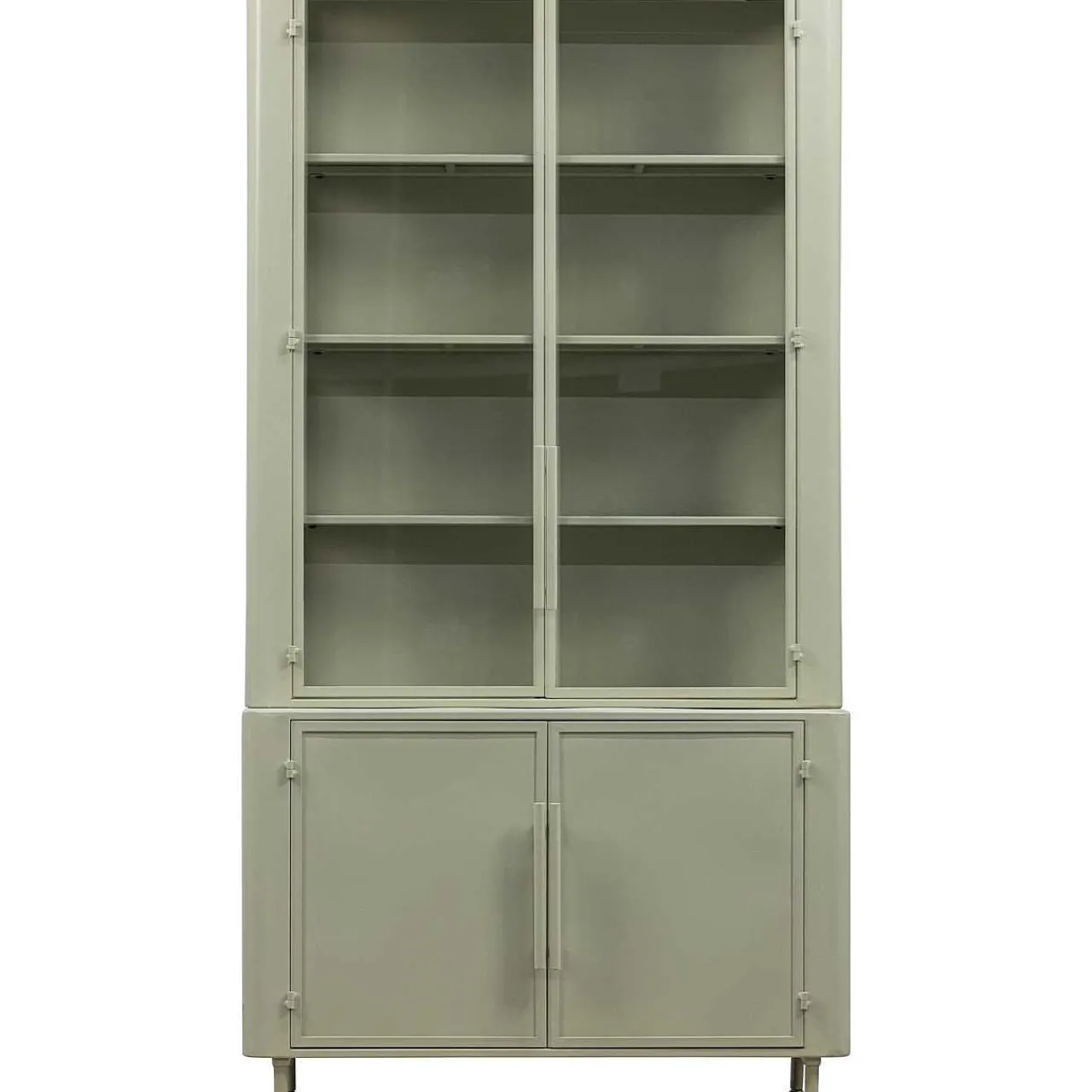 mutoni living Vitrinenschrank Unlock Metall Greige 210X110> Vitrinen