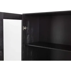 mutoni living Vitrinenschrank Xam Kiefer Schwarz 155X100> Vitrinen