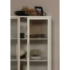 mutoni living Vitrinenschrank Zion Sand 85X150> Vitrinen