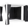 mutoni lifestyle Vorhänge-Netz Fur Pavillon Ocean Anthrazit 300X300 (4Er-Set)> Pavillons Zubehör