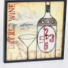 mutoni pleasure Wandbild Rotweinflasche Mit Uhr Orianthe Stahl 40X40> Mutoniart
