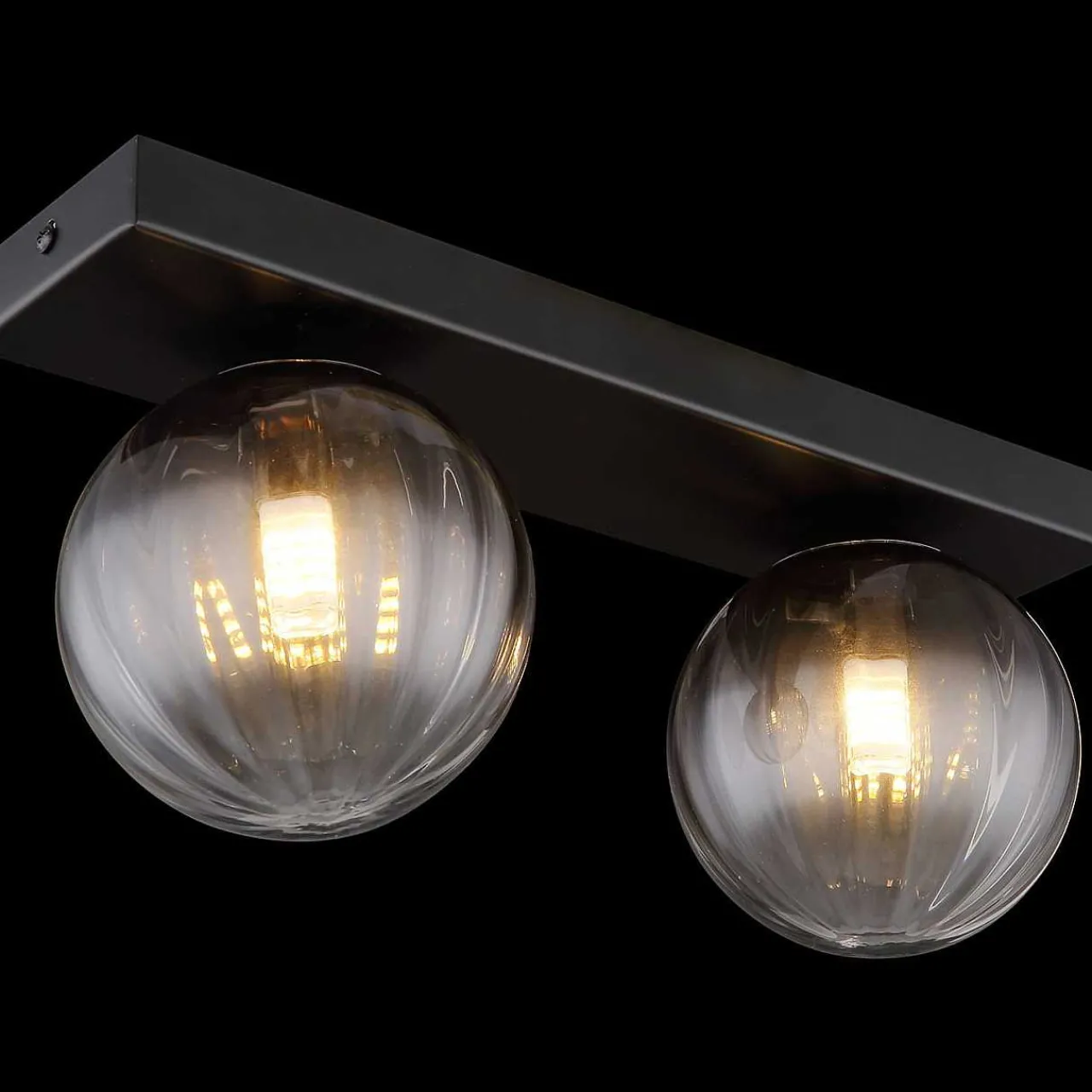 mutoni light Wandleuchte Dallerta Metall Schwarz Matt 2Xg9 Led> Led-Wandleuchten