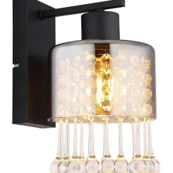 mutoni light Wandleuchte Hendry Metall Schwarz Matt 1Xe27> Wandleuchten