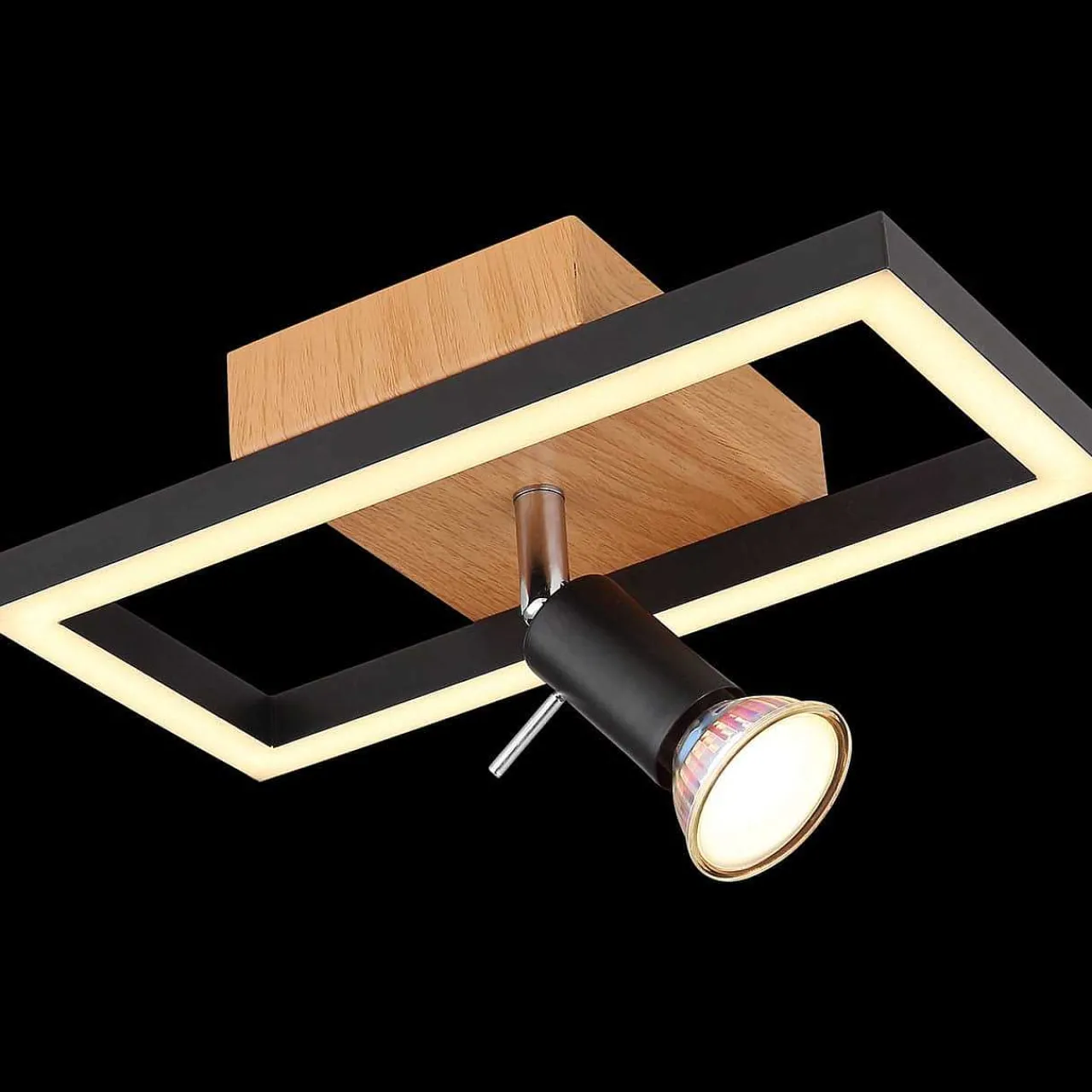 mutoni light Wandleuchte Ida Metall Schwarz Matt Led> Led-Wandleuchten