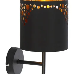 mutoni light Wandleuchte Ingeborg Metall Schwarz Matt 1Xe14 Led><noscript><img width=
