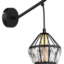mutoni light Wandleuchte Lois Metall Schwarz Matt 1Xe14> Wandleuchten