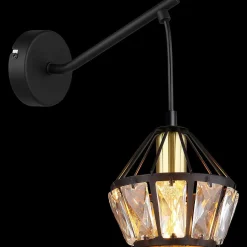 mutoni light Wandleuchte Lois Metall Schwarz Matt 1Xe14> Wandleuchten