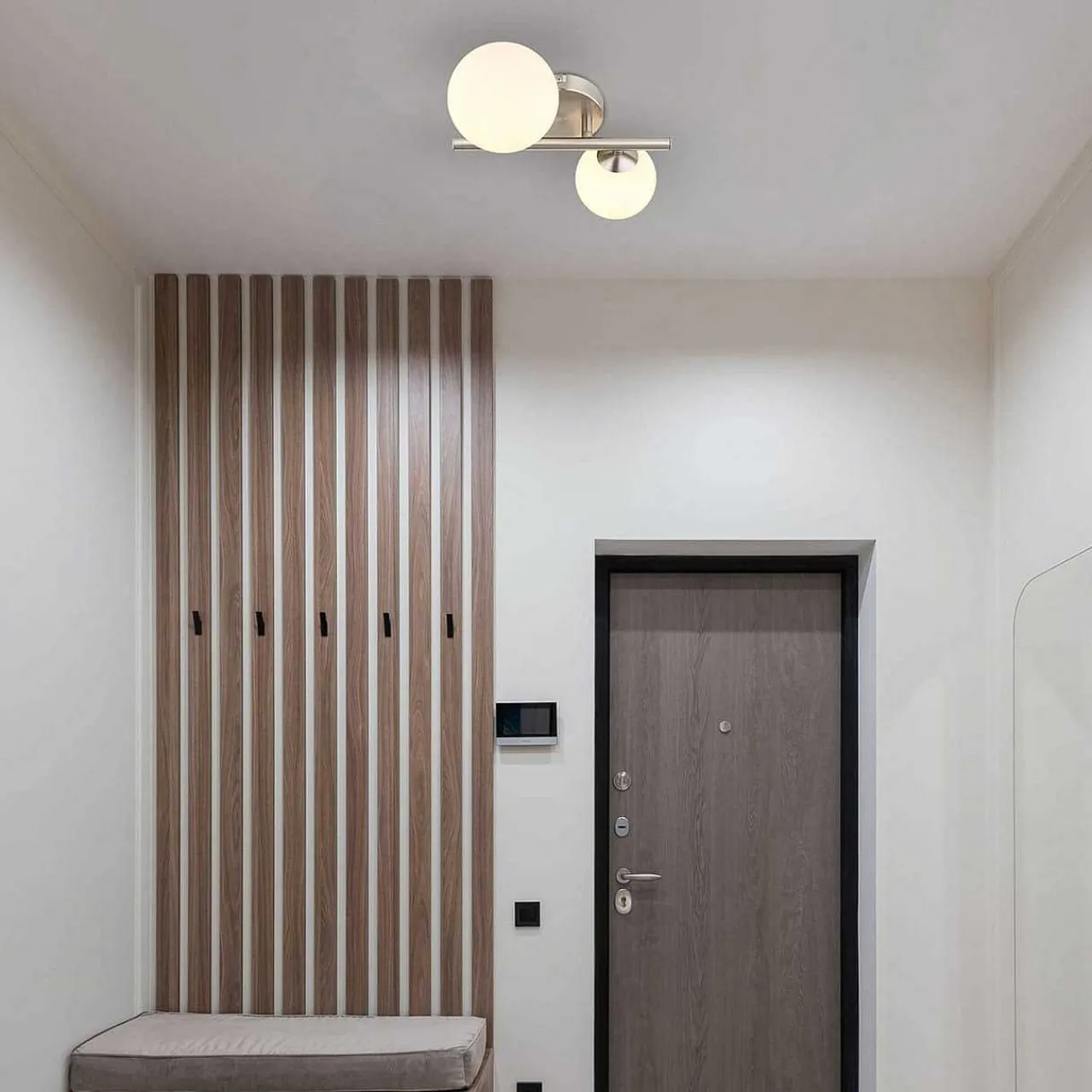 mutoni light Wandleuchte Riha Metall Nickel Matt 2Xg9 Led> Led-Wandleuchten