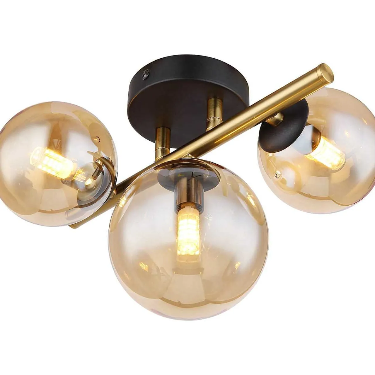 mutoni light Wandleuchte Riha Metall Schwarz Matt 3Xg9 Led> Led-Wandleuchten