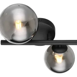 mutoni light Wandleuchte Riha Metall Schwarz Matt 2Xg9 Led><noscript><img width=