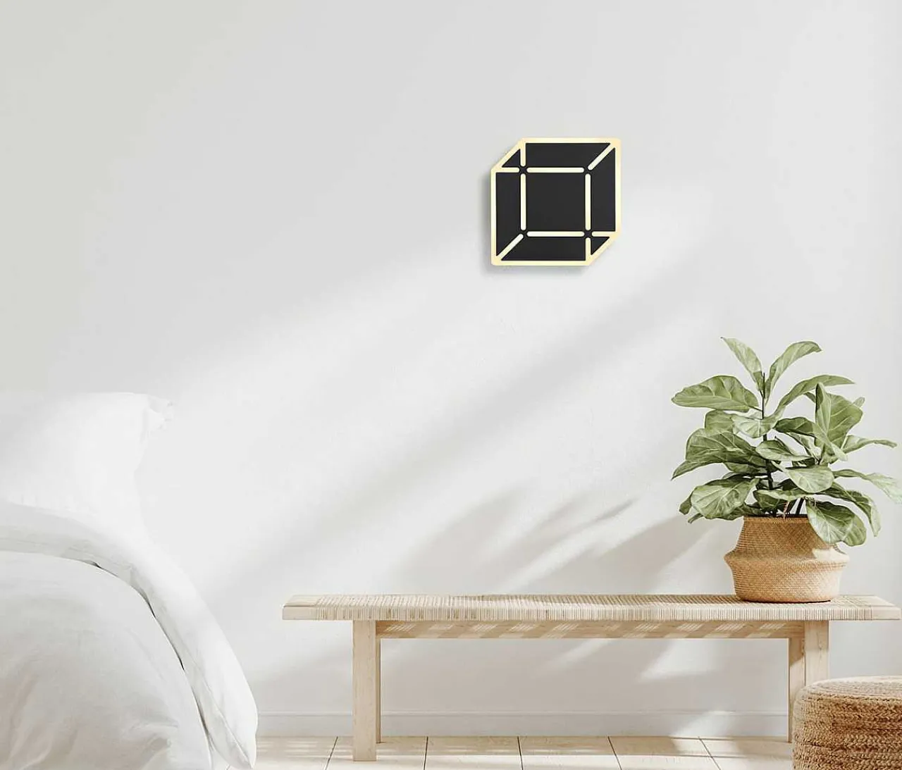 mutoni light Wandleuchte Xolli Metall Schwarz Matt Led> Led-Wandleuchten
