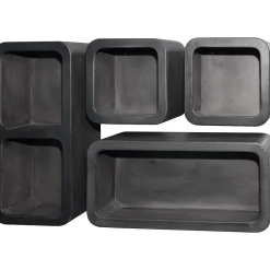 mutoni industrial Wandregal Dark Clay Grau (4Er-Set)><noscript><img width=