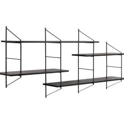 mutoni scandi Wandregal Office Schwarz 191X26X79><noscript><img width=