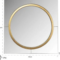 Richmond Interiors Wandspiegel Briana Rund Gold><noscript><img width=