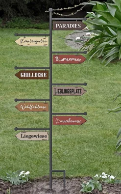 mutoni pleasure Wegweiser Paradies Eisen> Gartendeko