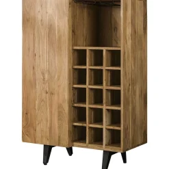 mutoni industrial Weinschrank Block Akazie Natur 80X120><noscript><img width=