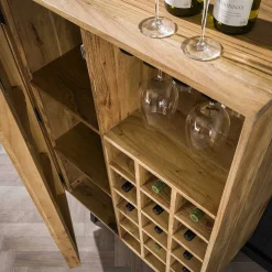 mutoni industrial Weinschrank Block Akazie Natur 80X120><noscript><img width=