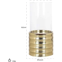 Richmond Interiors Windlicht Bodil Gold 30> Windlichter & Teelichthalter