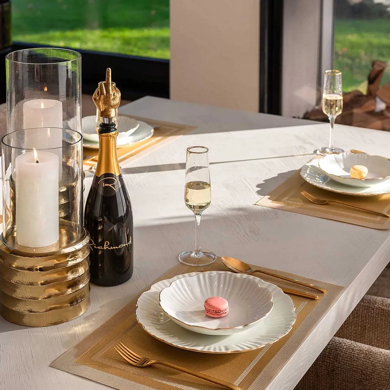 Richmond Interiors Windlicht Bodil Gold 40> Windlichter & Teelichthalter