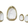 mutoni vintage Windlicht Egg Gold-Weiss 15> Windlichter & Teelichthalter