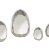 mutoni vintage Windlicht Egg Silber-Weiss 13> Windlichter & Teelichthalter