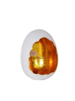 mutoni vintage Windlicht Egg Weiss-Gold 19> Windlichter & Teelichthalter