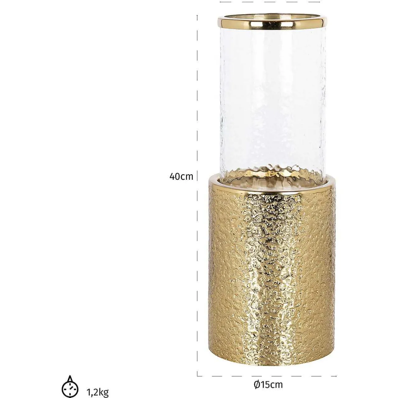 Richmond Interiors Windlicht Marlou Gold 40> Windlichter & Teelichthalter