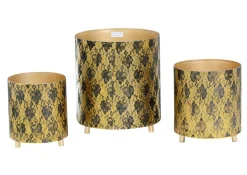 mutoni vintage Windlicht Mosaik Gold 34> Windlichter & Teelichthalter